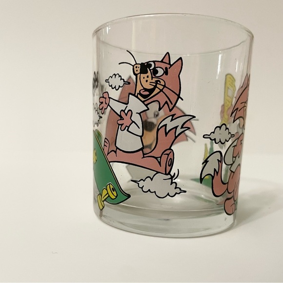 Vintage 1997 Choo Choo Cat Glass Cup Cartoon Top Cat Show - Picture 3 of 15